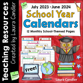 Preview of Free School Year Calendar (2023-2024)