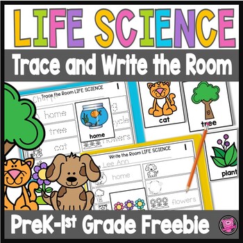 Preview of Free Life Science Center Worksheets and Tracing and Writing Science Activities