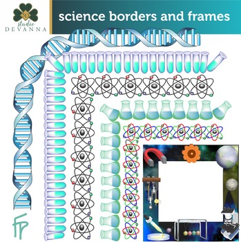 Preview of Free Science Frames And Borders Clip Art