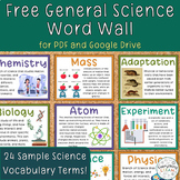 Free Science Word Wall for PDF and Google Drive | Science 