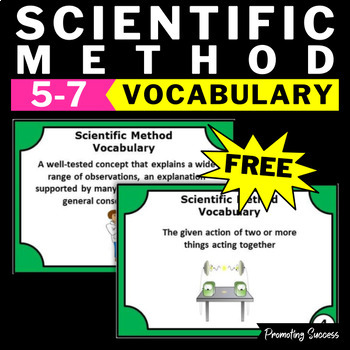 Preview of FREE The Scientific Method Activity Vocabulary Task Cards 4th 5th Grade Science