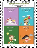 Free Seasons Estaciones del Ano Spanish English Poster Printable