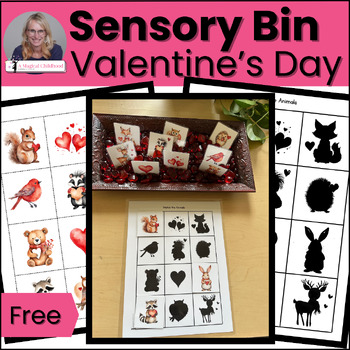 Preview of Free Sensory Bin, Valentine, Preschool, Toddler, Montessori Inspired