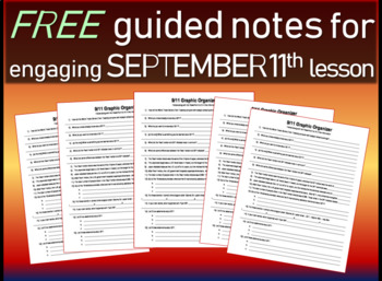 Preview of Free September 11th graphic organizer/guided notes/structured notes