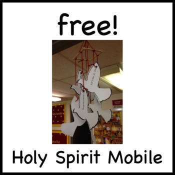 Preview of Free! Seven Gifts of the Holy Spirit Mobile Craft - Confirmation, Pentecost