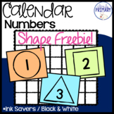 Free Shape Calendar Numbers | Patterns