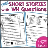 Free Short Stories WH Questions -Listening Comprehension P