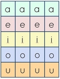 Free Short Vowel Memory Game