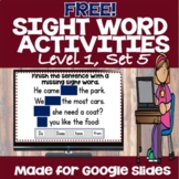 Free Sight Word Activities (Set 5)