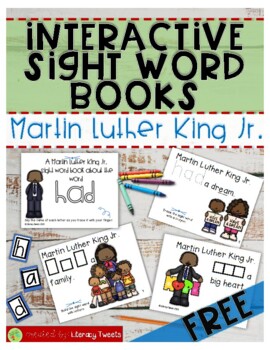 Preview of Free Sight Word Book for Martin Luther King Jr