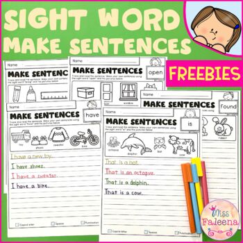 Preview of Free Sight Word Make Sentences