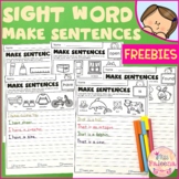 Free Sight Word Make Sentences