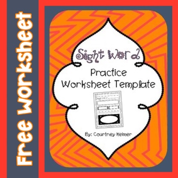 Preview of Free Sight Word Practice Worksheet Template