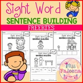 Free Sight Word Sentence Building