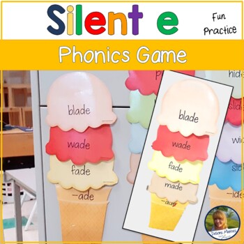 Free Silent e Blending Sorting Phonics Game Summer Ice Cream Back