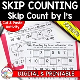 Free Skip Counting on a Number Line by 1's Worksheets