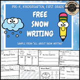 Free Snow Writing Activities PreK Kindergarten First Grade