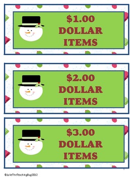 Free Snowman Classroom Store Holiday Activity by The Teaching Bug
