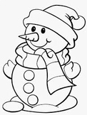 Free Snowman Color-in printable