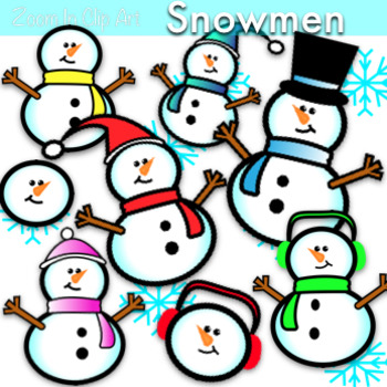 Snowmen Clip Art by Zoom In Photography and Clip Art | TpT