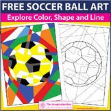 Free Soccer Ball Abstract Art Activity, Free Coloring Page