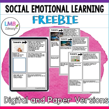 Preview of Free Social Emotional Learning Activities, Digital and Paper Scenarios