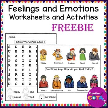 Preview of Free Occupational Therapy Social Emotional Learning Skills Feelings Activities