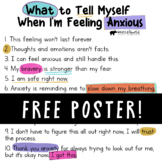 Free Social Emotional Learning Poster: Anxiety Coping Statements
