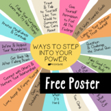 Free Social Emotional Learning Poster: Ways to Step Into Y
