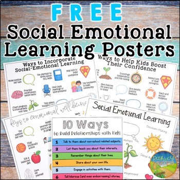 Preview of Social Emotional Learning Visuals & Posters | SEL Classroom Decor