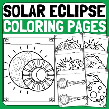 Preview of Free Solar Eclipse 2024 Coloring Pages, Coloring Sheets, Craft - Activities