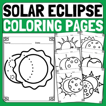 Preview of Free Solar Eclipse 2024 Coloring Pages, Craft - activities, coloring sheets