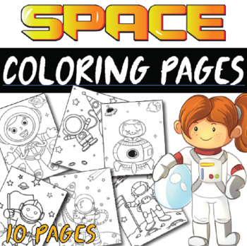 Preview of Free Space Coloring Pages, Outer Space For Kids