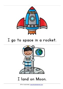 Free Space Emergent Reader Astronaut By The Chatty Kinder Tpt