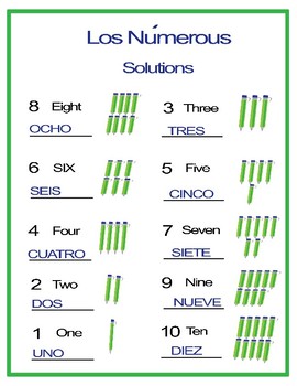 Free Spanish: Counting from One to Ten by Saucha Hemmings | TPT