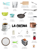 Free Spanish Kitchen / La Cocina Picture Vocabulary Sheet