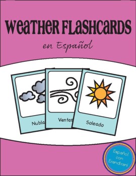 Preview of Free Spanish Weather Flashcards