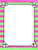 Free Sparkly Stripe Cover page with Border