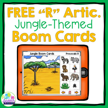 Preview of Free Articulation Boom Cards for No Print Speech Therapy