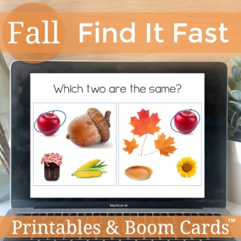 Preview of Free Speech Therapy Fall Activities | Boom Cards Game Worksheets Mixed Groups