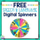 Free Speech and Language Digital Spinners | No Print Teletherapy Activities