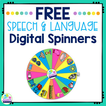 Preview of Free Speech and Language Digital Spinners | No Print Teletherapy Activities