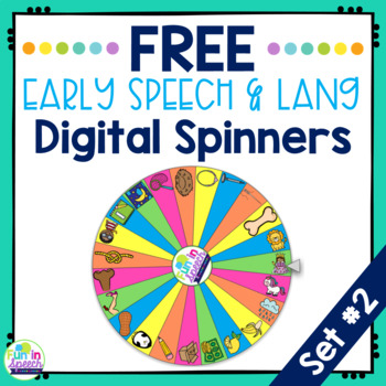 Preview of Free Speech and Language Digital Spinners SET 2 No Print Teletherapy Activities