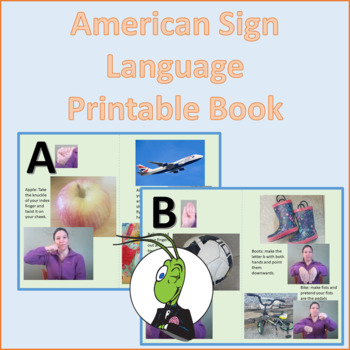 Preview of Free Speech and Language Sign Language Activities Printable Book (ASL)