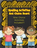 Free Spelling Activities With Choice Board