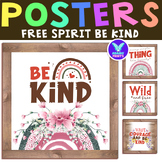 Free Spirit BE KIND Rainbow Quotes Positive Classroom Deco