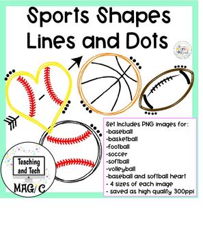 Preview of Free Sports Shapes Lines and Dots