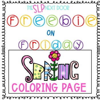 Preview of Free Spring Coloring Page!