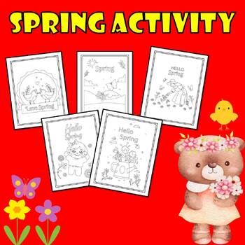 Preview of Free Spring Coloring Pages Worksheets