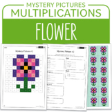 Free Spring Flower Math Mystery Pictures: Multiplications up to 9